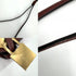 Kelly Pendant Necklace Leather Brown