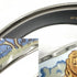Bangle Cloisonné and Enamel Black and Blue Lion Design Bracelet