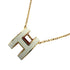 Pop H Pendant Necklace Gold-Tone Metal