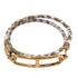 Roulette Double Tour Bracelet Gold With Brown And Pink