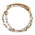 Roulette Double Tour Bracelet Gold With Brown And Pink