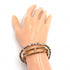 Roulette Double Tour Bracelet Gold With Brown And Pink