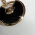 Pendant Necklace 18K Rose Gold With Onyx and Diamond