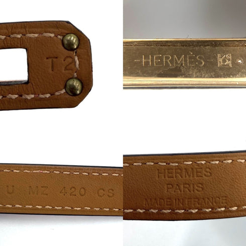 Kelly Double Tour Bracelet Leather Pink Mini