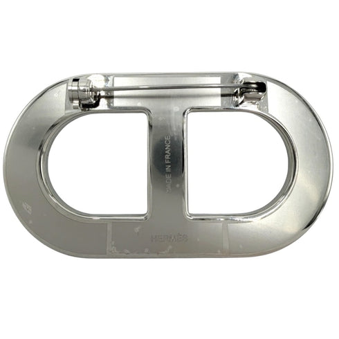 Chaine d'Ancre Brooch Leather Black and White