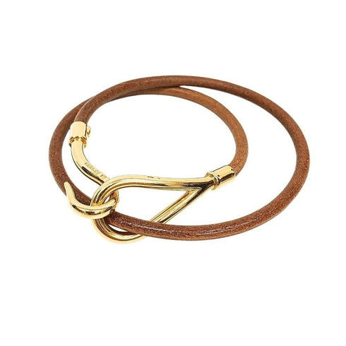 Bracelet Leather and Metal Brown