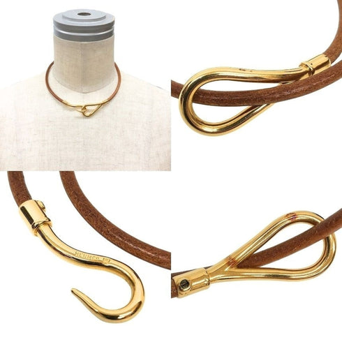 Bracelet Leather and Metal Brown