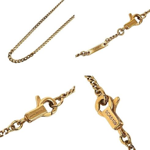 Pendant Necklace Gold Metal