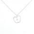 Apple Pendant Necklace Sterling Silver Small