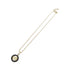 Pendant Necklace Black and Clear and Gold
