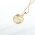 Pendant Necklace Black and Clear and Gold