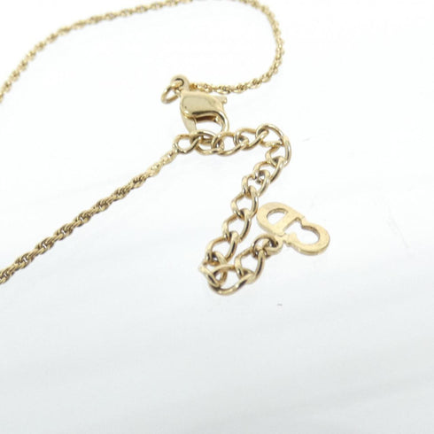 Pendant Necklace Black and Clear and Gold