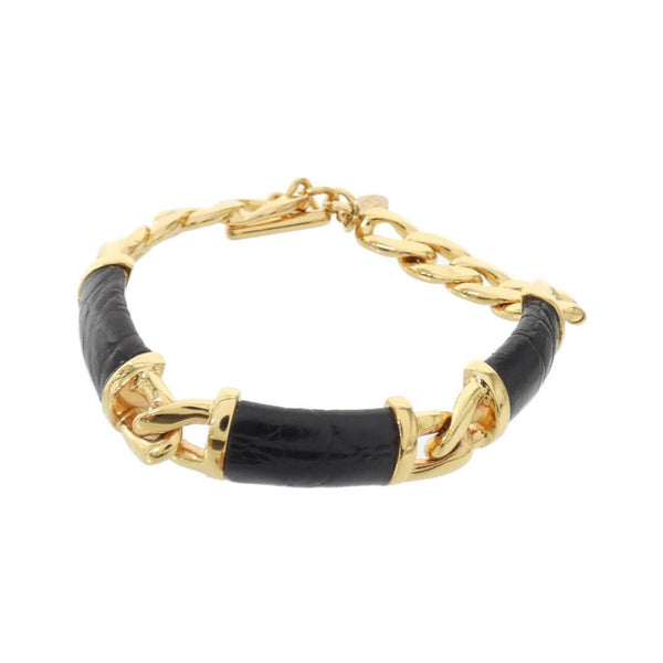 Charm Bracelet Leather Black