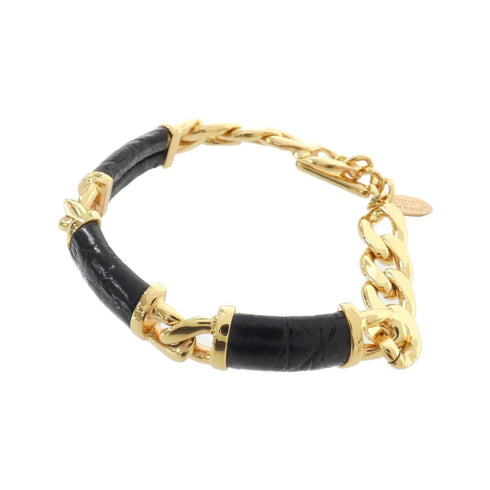 Charm Bracelet Leather Black