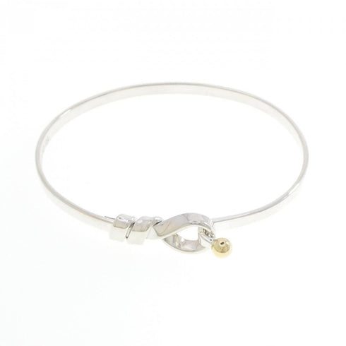 Hook and Eye Bracelet Sterling Silver and 18K Yellow Gold