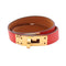 Mini Kelly Double Tour Bracelet Gold and Swift Leather