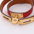 Mini Kelly Double Tour Bracelet Gold and Swift Leather