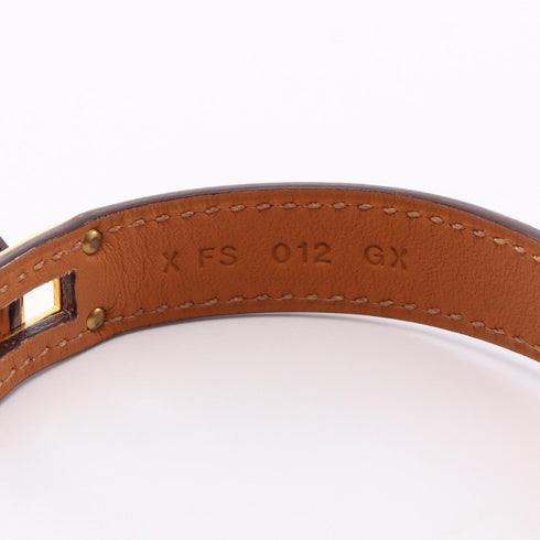 Mini Kelly Double Tour Bracelet Gold and Swift Leather