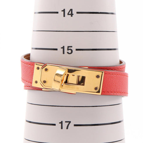 Mini Kelly Double Tour Bracelet Gold and Swift Leather