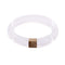 Bangle Metal and Plastic Clear and Silver Bracelet