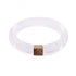 Bangle Metal and Plastic Clear and Silver Bracelet