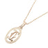 Double C Pendant Necklace 18K Rose Gold