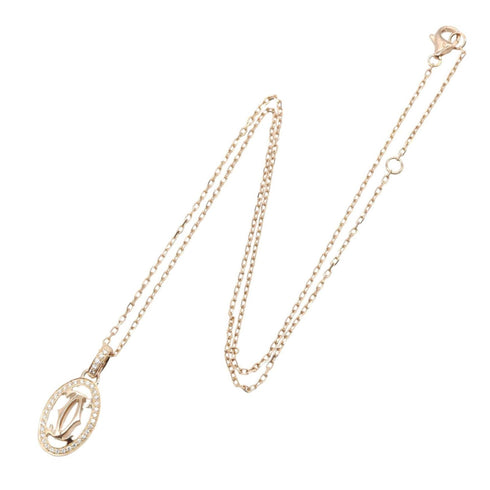 Double C Pendant Necklace 18K Rose Gold