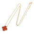 Vintage Alhambra Pendant Necklace 18K Yellow Gold and Carnelian