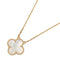 Vintage Alhambra Pendant Necklace 18K Yellow Gold