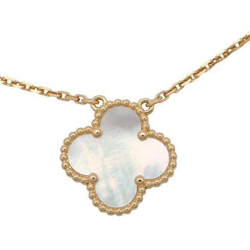 Vintage Alhambra Pendant Necklace 18K Yellow Gold