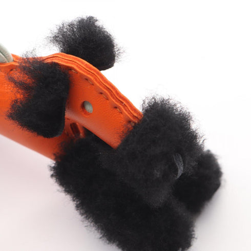 Charm Agneau Milo and Fur Black Green Orange Handbag Charm