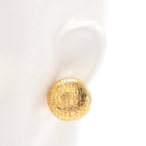 Clip-On Earrings Logo Clip-On Gold-Tone Metal