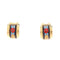 Clip-On Earrings Cloisonné Enamel and Gold