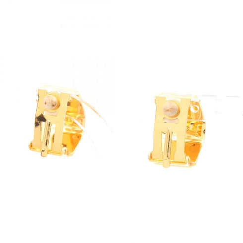 Clip-On Earrings Cloisonné Enamel and Gold