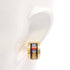 Clip-On Earrings Cloisonné Enamel and Gold