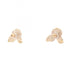 CC Logo Flower Earrings Metal Gold-Tone Metal