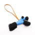Charm Agneau Milo and Fur Blue and Brown Handbag Charm