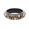 Resin Black and Gold Bangle Bracelet