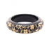 Resin Black and Gold Bangle Bracelet
