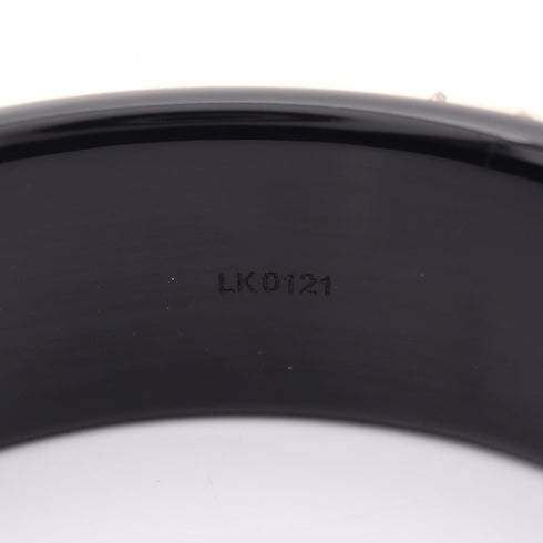 Resin Black and Gold Bangle Bracelet