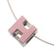 Cage d'H H-Cube Pendant Necklace Metal Pink and Silver