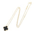 Vintage Alhambra Pendant Necklace 18K Yellow Gold and Onyx