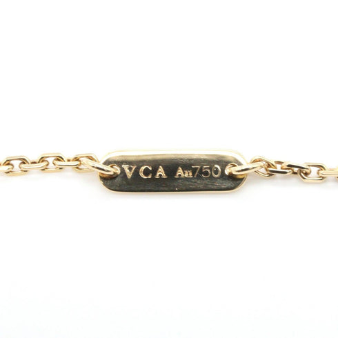 Vintage Alhambra Pendant Necklace 18K Yellow Gold and Onyx