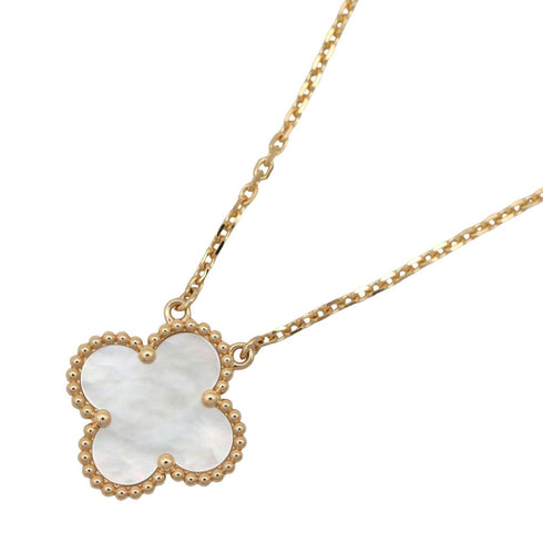 Vintage Alhambra Pendant Necklace 18K Yellow Gold