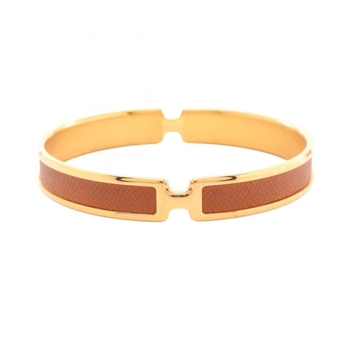 Olympe Bracelet Gold and Leather