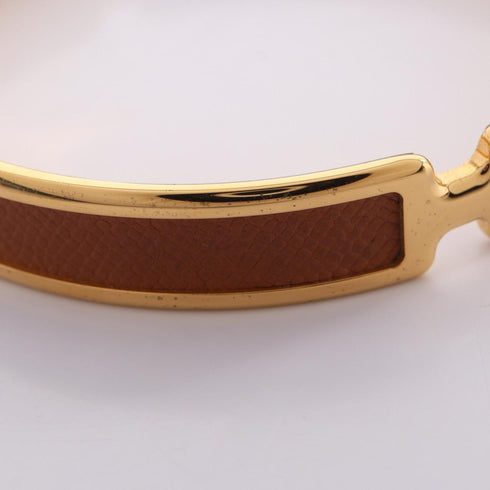 Olympe Bracelet Gold and Leather