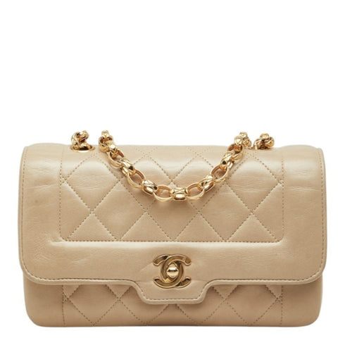 Vintage CC Chain Flap Bag Quilted Lambskin Small