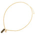 CC Logo Pendant Necklace Gold-Tone Metal