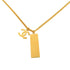 CC Logo Pendant Necklace Gold-Tone Metal