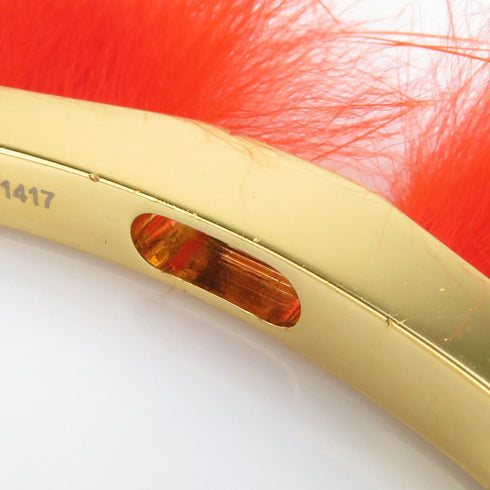 Bracelet Fur and Metal Gold and Orange